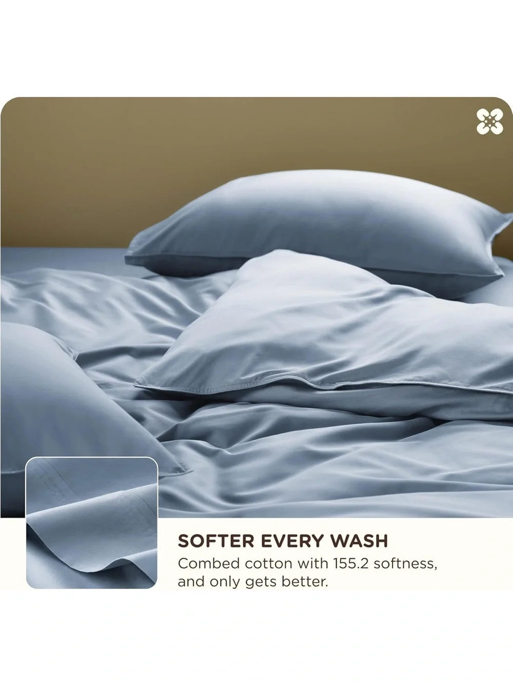 NEW Bedsure PureWoven Bamboo/Cotton Cooling Duvet Cover, Ideal for Hot Sleepers,